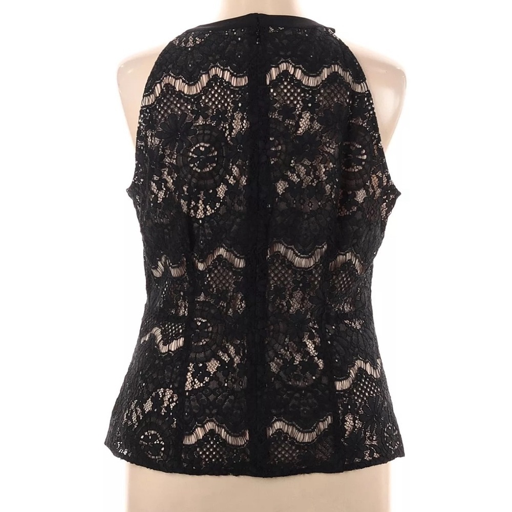 7th Avenue Design Studio New York & Company Women Black Sleeveless Blouse S - Picture 2 of 2